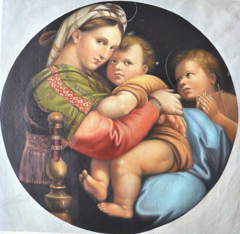 The Madonna Of The Chair 30x30